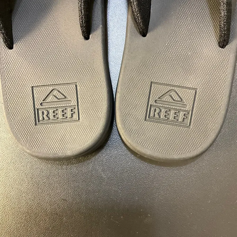 Reef Men's Size 14 Black Red Comfort Flip Flop Sandals Beach Casual